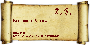 Kelemen Vince névjegykártya